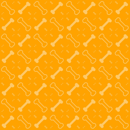 Seamless pattern of dog snack bones with orange colorsのイラスト素材