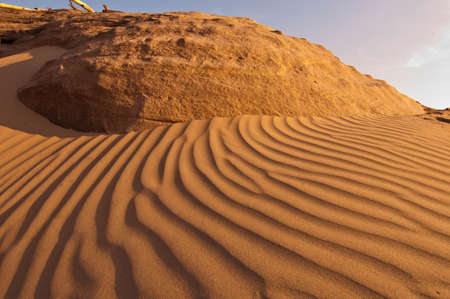 The curve of sandの写真素材