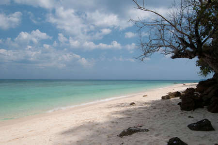 Stonesandy and blue skyの写真素材