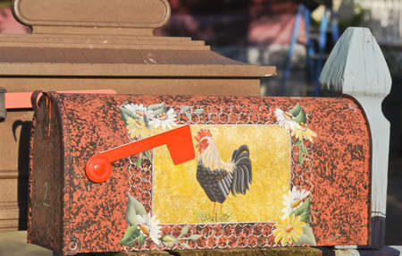 Clasical mailbox  in the country of Americaの写真素材