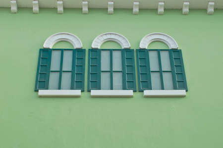 Classical designed windowsat the mall in Hua Hin,Thailandの写真素材
