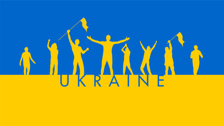 pray ukraine. Used for decoration, advertising design, websites or publications, banners, posters and brochures.のイラスト素材