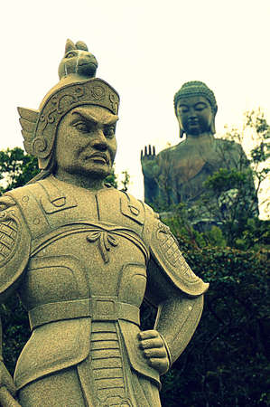 Big Buddha, Ngong Ping, Hong Kongの写真素材