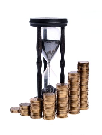 Time Is Money, conceptual studio isolated photo