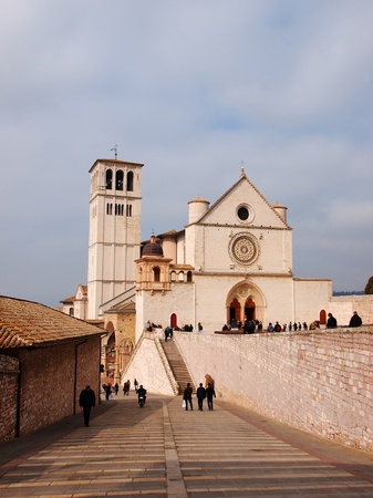 The Basilica of San Francesco d'Assisi, Italyのeditorial素材