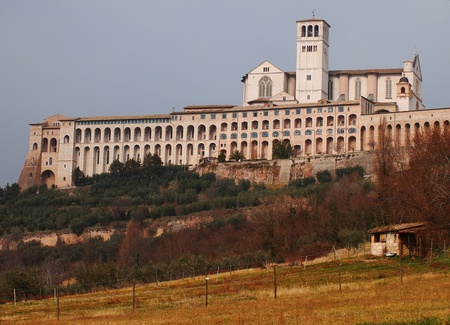 The Basilica of San Francesco d'Assisi, Italyのeditorial素材