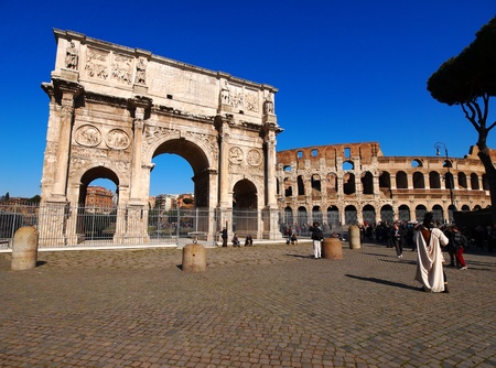 The Arch of Constantine, Rome, Italyのeditorial素材
