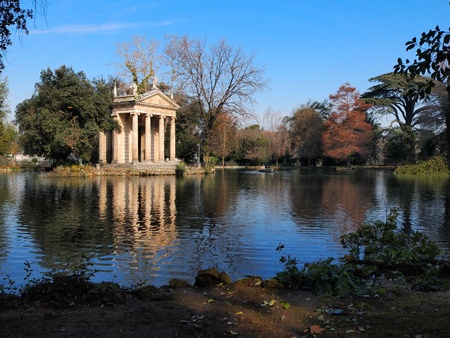 Villa Borghese Garden, Rome, Italyのeditorial素材