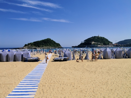 Beach, San Sebastian(Donostia), Spainのeditorial素材