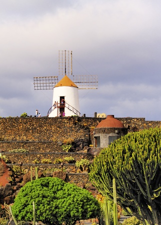 Jardin de Cactus, Lanzarote, Canary Islands, Spainの写真素材