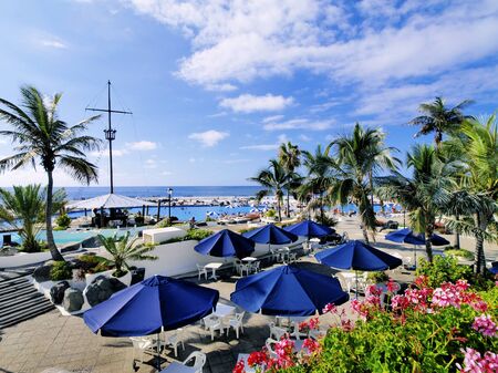 Puerto de la Cruz, Tenerife, Canary Islands, Spainのeditorial素材
