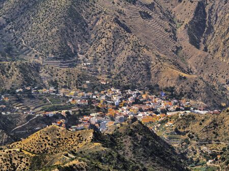 Vallehermoso, La Gomera, Canary Islands, Spainの写真素材