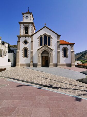 Church in Vallehermoso, La Gomera, Canary Islands, Spainの写真素材