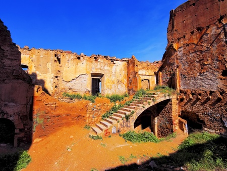 Abandoned Castle in Colonia Guell, Catalonia, Spain   の写真素材