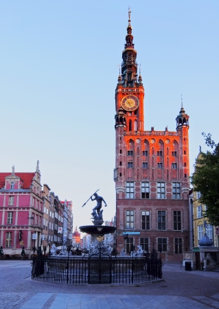 Dlugi Targ - Long Market Street in Gdansk, city in the northen Poland.