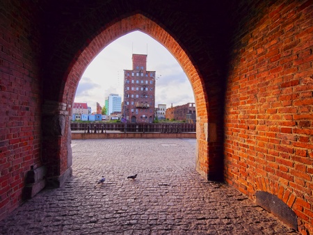 One of the old towns Gate in Gdansk, Poland
