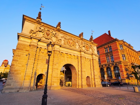 Brama Wyzynna - Uplands Gate on the old town of Gdansk, Polandの写真素材