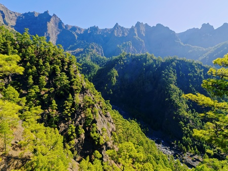 National Park Caldera de Taburiente on the island La Palma, Canary Islands, Spainの写真素材