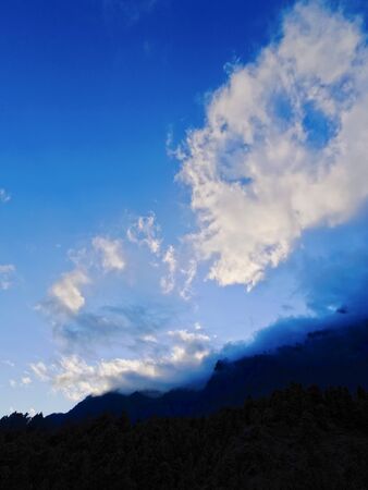 Rocky landscape of the National Park Caldera de Taburiente on La Palma island, Canary Islands, Spainの写真素材