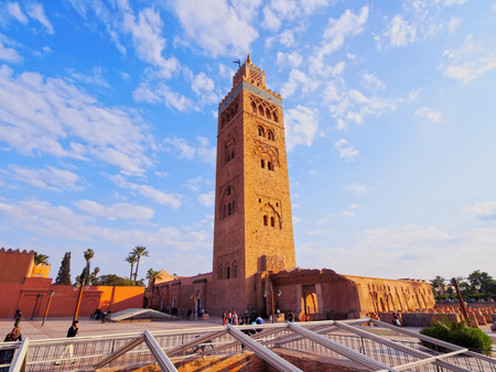 Koutoubia Mosque - the biggest mosque in Marrakech, Morocco, Africaのeditorial素材