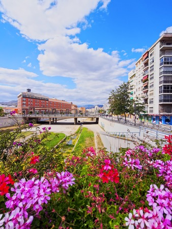 Cityscape of Malaga - capital of the Province of Malaga on Costa del Sol in Andalusia, Spainのeditorial素材