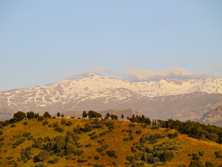 Sierra Nevada near Granada - city in Andalusia, Spainの写真素材