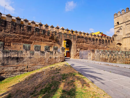 Roman Walls of La Macarena District in Seville, Andalusia, Spainのeditorial素材