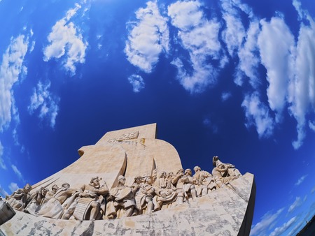 Padrao dos Descobrimentos - Monument to the Discoveries in Belem, Lisbon, Portugalのeditorial素材