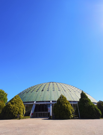 Pavilhao Rosa Mota - Rosa Mota Pavilion in Porto, Portugalのeditorial素材