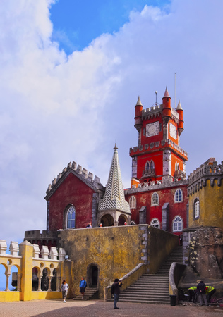 Palacio Nacional de Pena - Pena National Palace in Sintra, Portugalのeditorial素材