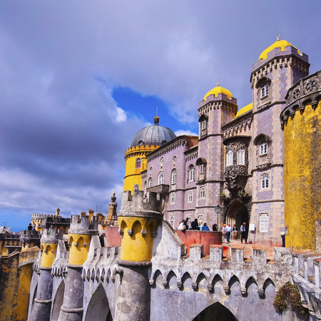 Palacio Nacional de Pena - Pena National Palace in Sintra, Portugalのeditorial素材