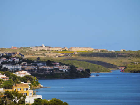 Fortaleza de la Mola in Mao on Menorca, Balearic Islands, Spainの写真素材