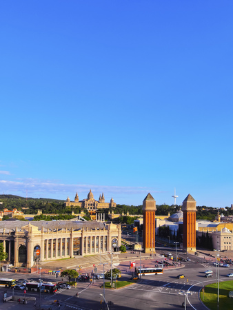Placa Espanya - Spanish Square in Barcelona, Catalonia, Spainのeditorial素材