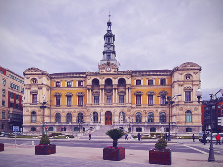 Casa Consistorial/Ayuntamiento - City Hall in Bilbao, Biscay, Basque Country, Spainのeditorial素材