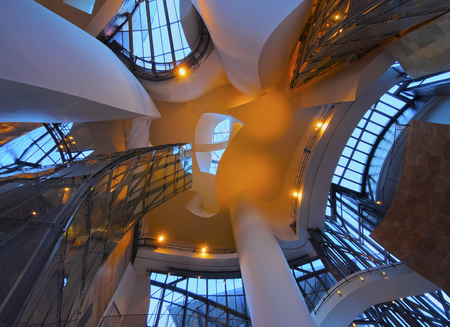 Interior view of The Guggenheim Museum in Bilbao, Biscay, Basque Country, Spain