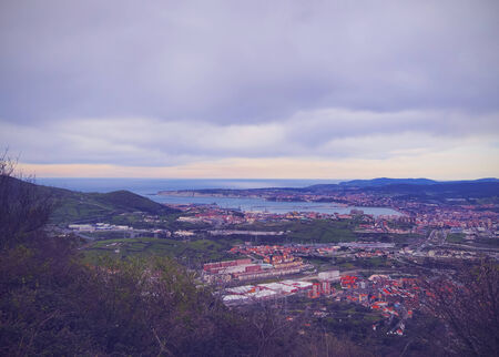 Aerial view of the Coast of Getxo near Bilbao, Biscay, Basque Country, Spain