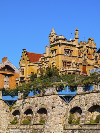 Residential District in Getxo on the coast of Bilbao, Biscay, Basque Country, Spainのeditorial素材