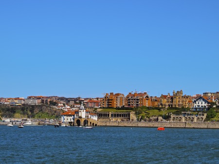 Coast of Getxo near Bilbao, Biscay, Basque Country, Spainの写真素材