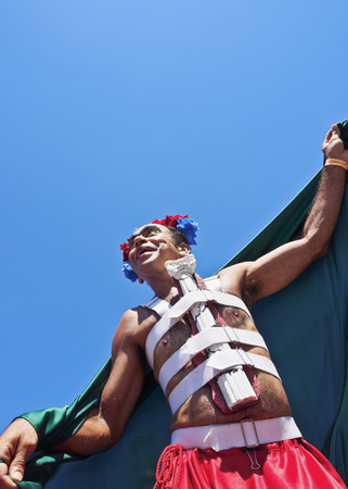 Brazil, State of Rio de Janeiro, City of Rio de Janeiro, Gloria, Bloco Orquestra Voadora Carnival Parade.のeditorial素材