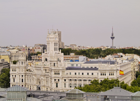 Spain, Madrid, View of the Cybele Palace.のeditorial素材