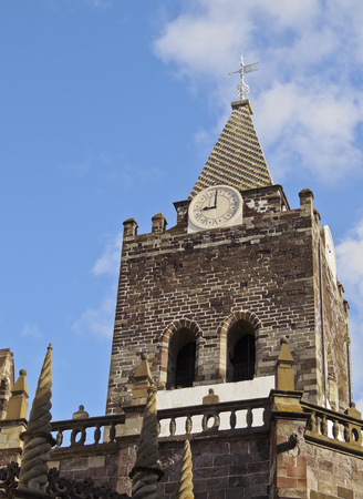 Portugal, Madeira, Funchal, View of the Cathedral of Our Lady of the Assumption.の写真素材