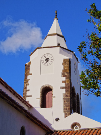Portugal, Madeira, View of the church in Santa Cruz.の写真素材