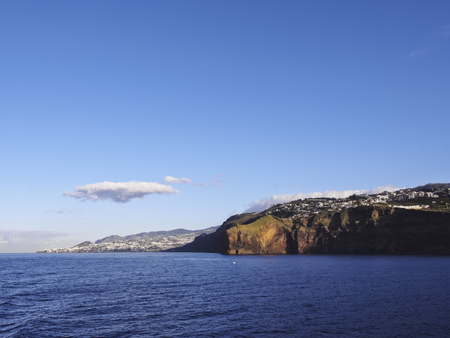 Portugal, Madeira, View of the coast of the island.の写真素材