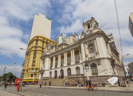 Brazil, City of Rio de Janeiro, City Center, View of the City Hall Camara Municipal do Rio de Janeiro.のeditorial素材