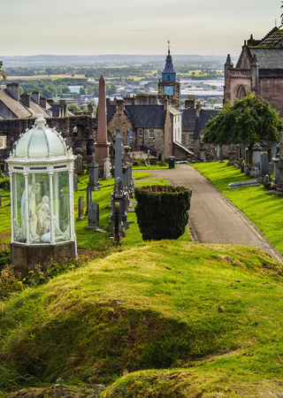 UK, Scotland, Stirling, View of the Valley Cemetery.のeditorial素材