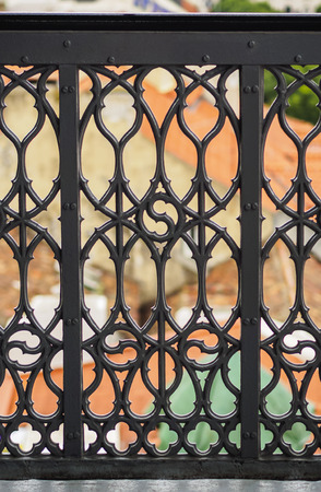 Portugal, Lisbon, Detailed view of the Santa Justa Lift.の写真素材