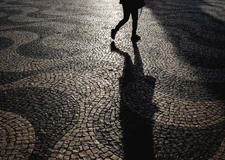 Portugal, Lisbon, Wave pattern of the Pedro IV Square.の写真素材