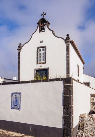 Church in Carapacho, Graciosa Island, Azores, Portugalの写真素材