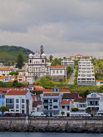 Horta Skyline, Faial Island, Azores, Portugalの写真素材