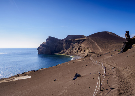 Volcano dos Capelinhos, Ponta dos Capelinhos, Faial Island, Azores, Portugalの写真素材